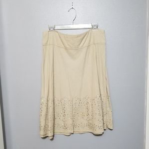 Cream skirt with sequin detail